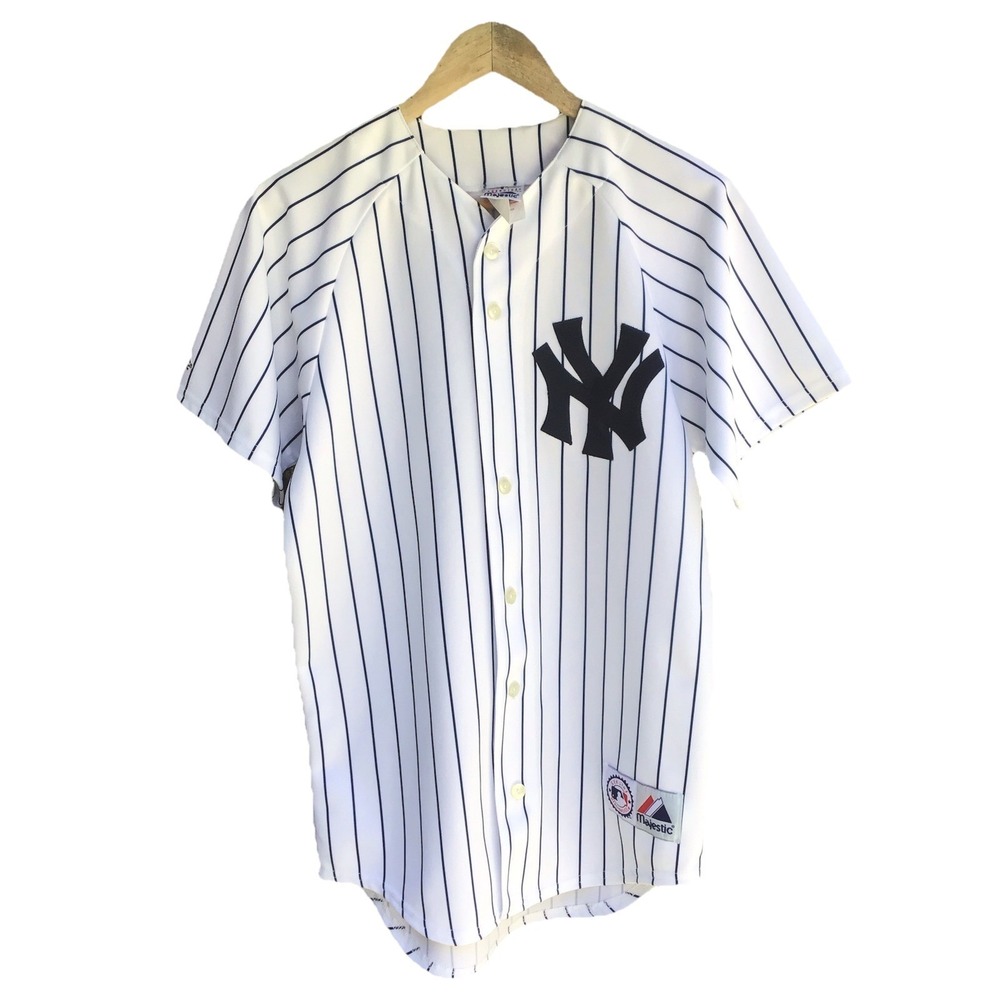 Vintage Majestic New York Yankees Wang #40 Pinstripe Baseball Jersey Size Small